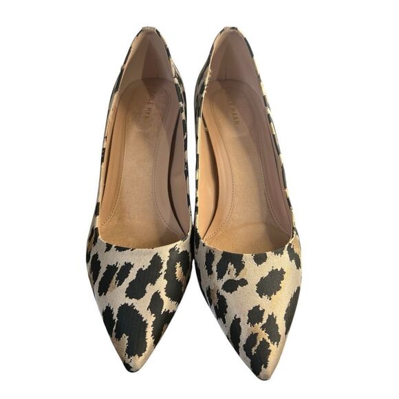 Cole Haan The Go-to Park Pump Womens 9.5B Leopard Jacquard Heels Shoes - Picture 3 of 8